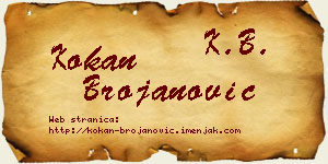 Kokan Brojanović vizit kartica